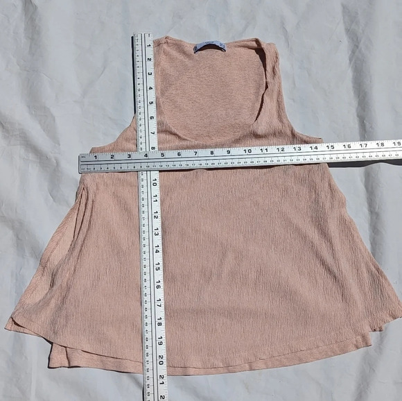 Mango MNG Basics Champagne Pink Sleeveless  Flowy Tank Top - XS Barbie - Picture 2 of 7